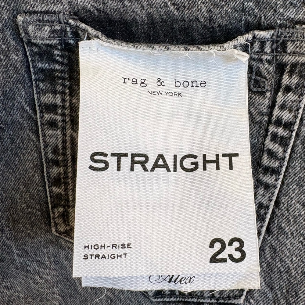 rag & bone NEW Alex High-Rise Straight-Leg Jeans Size 23 - Picture 5 of 8